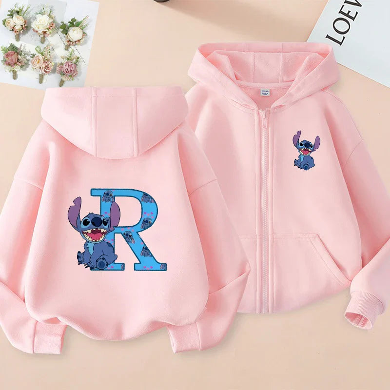 Stitch Zipper Cotton Hoodie