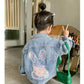 “Baby Bunny” Girls Long Sleeve Denim Coat