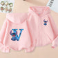 Stitch Zipper Cotton Hoodie