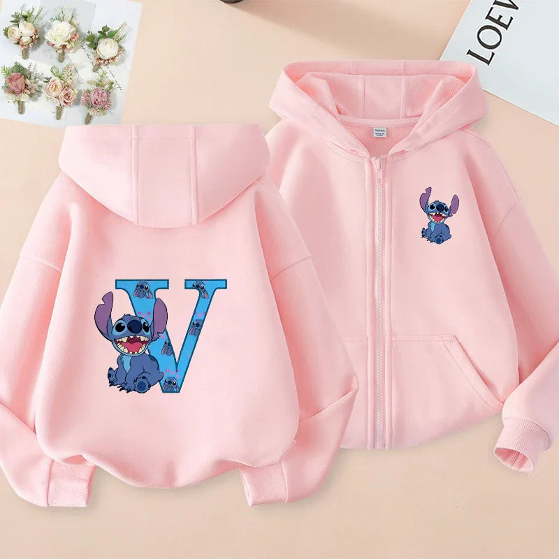 Stitch Zipper Cotton Hoodie