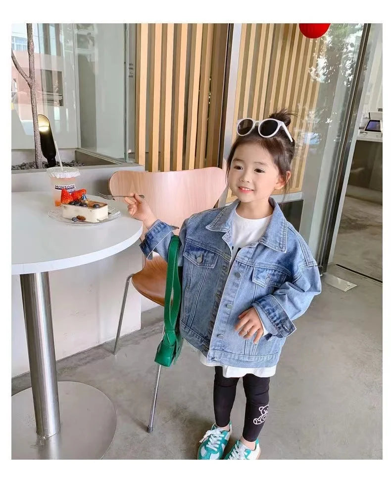 “Baby Bunny” Girls Long Sleeve Denim Coat