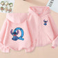 Stitch Zipper Cotton Hoodie