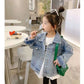 “Baby Bunny” Girls Long Sleeve Denim Coat