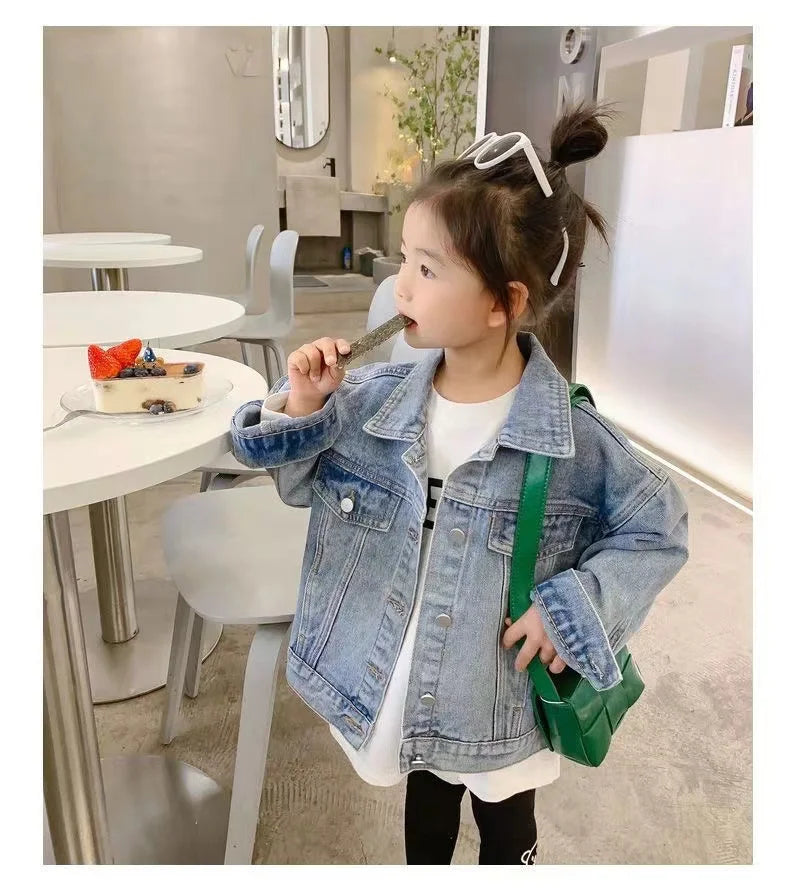 “Baby Bunny” Girls Long Sleeve Denim Coat