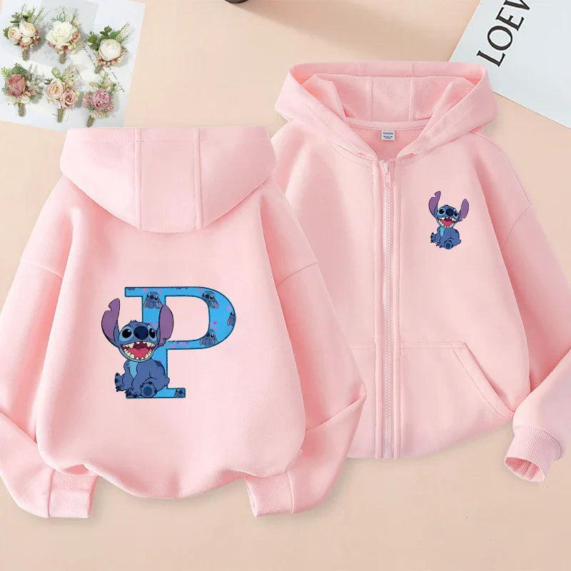 Stitch Zipper Cotton Hoodie