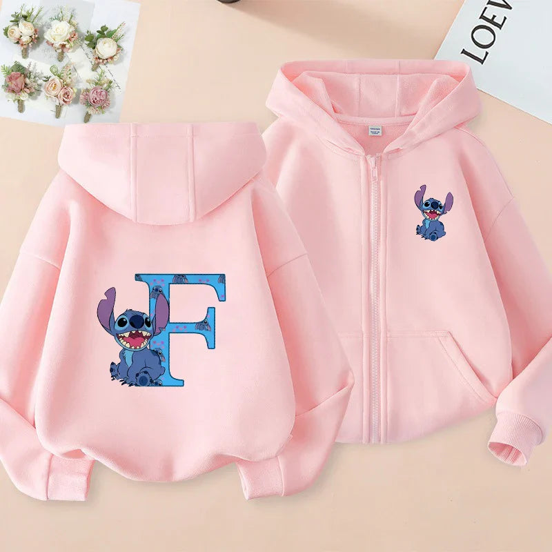 Stitch Zipper Cotton Hoodie