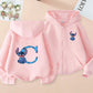 Stitch Zipper Cotton Hoodie