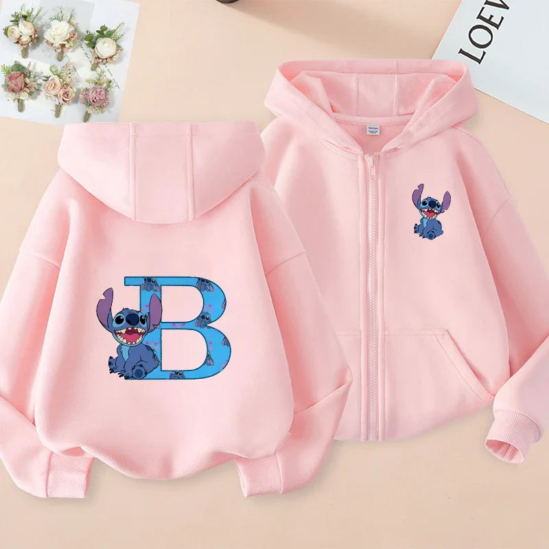 Stitch Zipper Cotton Hoodie