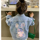 “Baby Bunny” Girls Long Sleeve Denim Coat