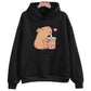 Kawaii Capybara Bubble Tea Hoodie