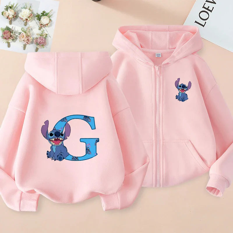 Stitch Zipper Cotton Hoodie