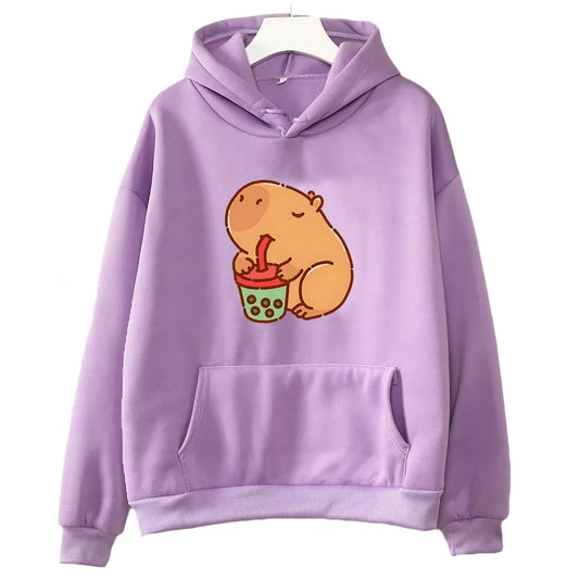  Capybara Kawaii Animal Graphic Hoodie