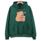 Kawaii Capybara Bubble Tea Hoodie