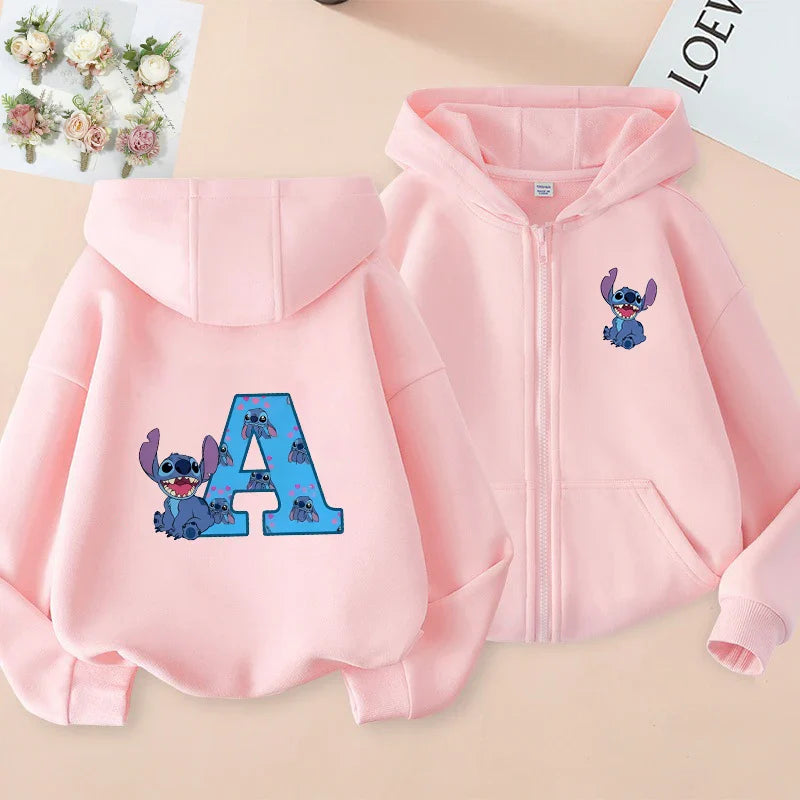 Stitch Zipper Cotton Hoodie