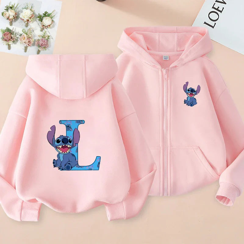 Stitch Zipper Cotton Hoodie