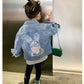 “Baby Bunny” Girls Long Sleeve Denim Coat