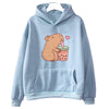 Kawaii Capybara Bubble Tea Hoodie