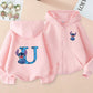 Stitch Zipper Cotton Hoodie