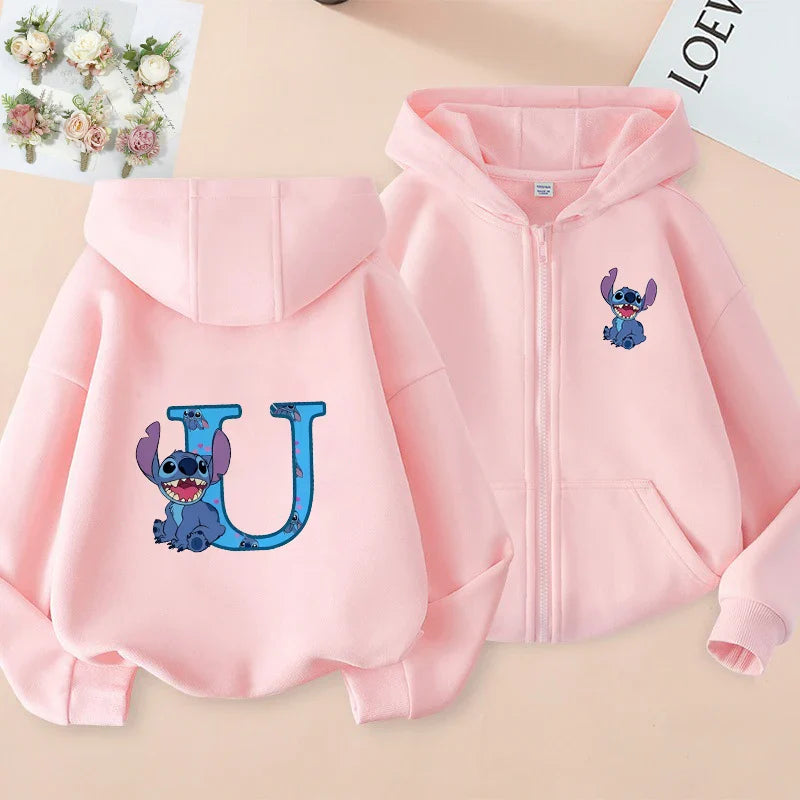 Stitch Zipper Cotton Hoodie