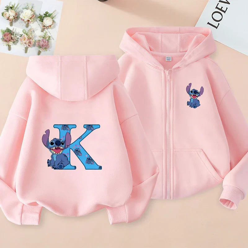 Stitch Zipper Cotton Hoodie