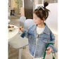 “Baby Bunny” Girls Long Sleeve Denim Coat