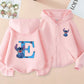 Stitch Zipper Cotton Hoodie