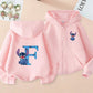 Stitch Zipper Cotton Hoodie